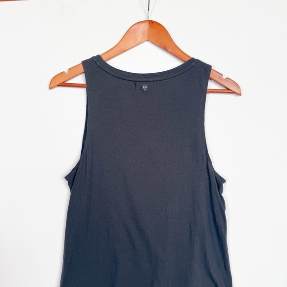 Billabong Small Petite dark gray Aztec embroidered California bohemian tank top - Picture 7 of 13